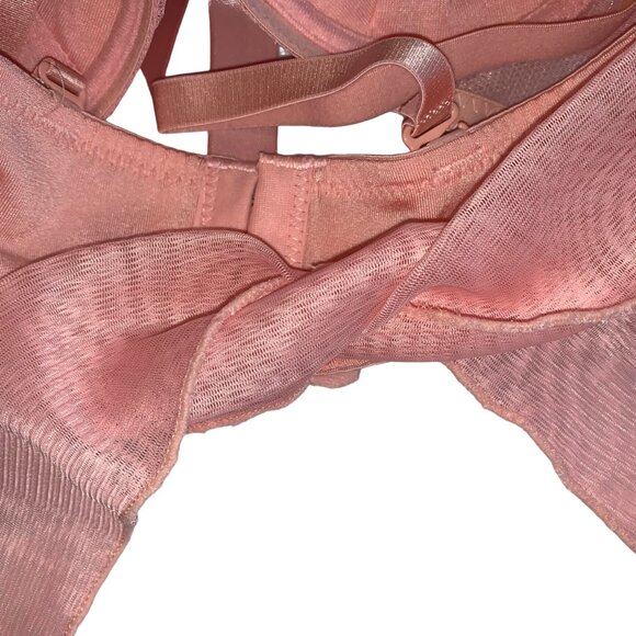 NEW Convertible Bra Panty Set Tie Back Halter Adjust Removable Strap Pink 36B - Picture 3 of 14